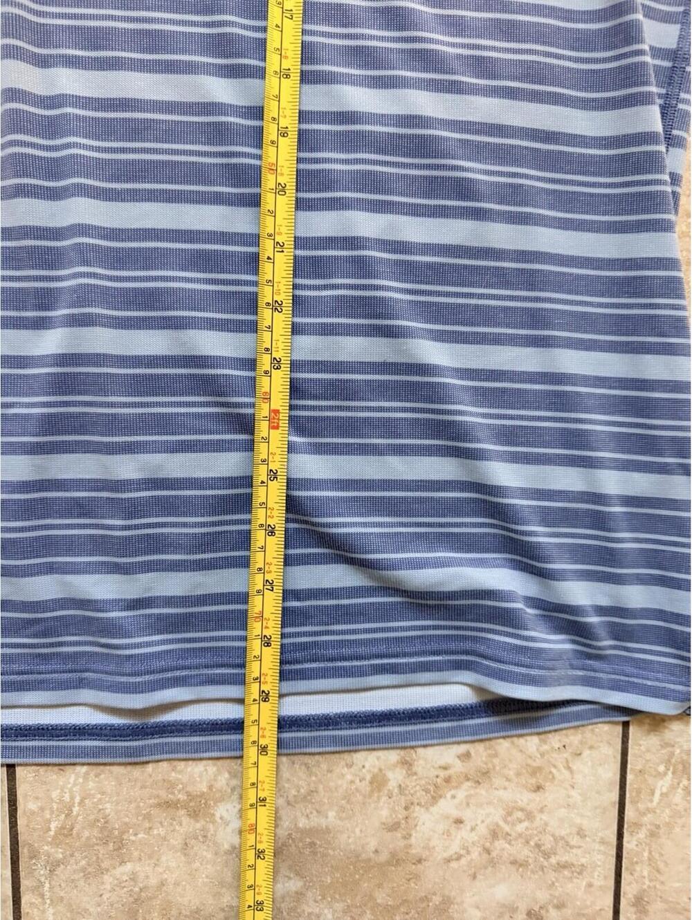 2XL - Men - Rhone Blue Striped Polo Shirt - Picture 5 of 5